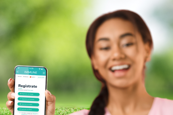 Registro en la app